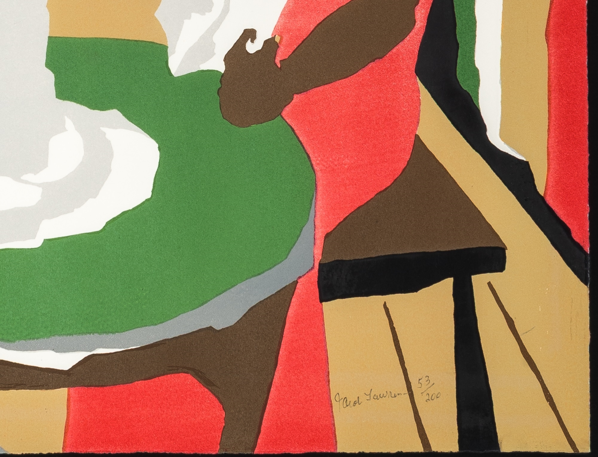 Artwork by Jacob Lawrence, ASPIRATION (NESBETT L88-I, Made of Color Lithograph On Arches Paper
