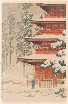 Snow in Shiba Park - Hasui Kawase