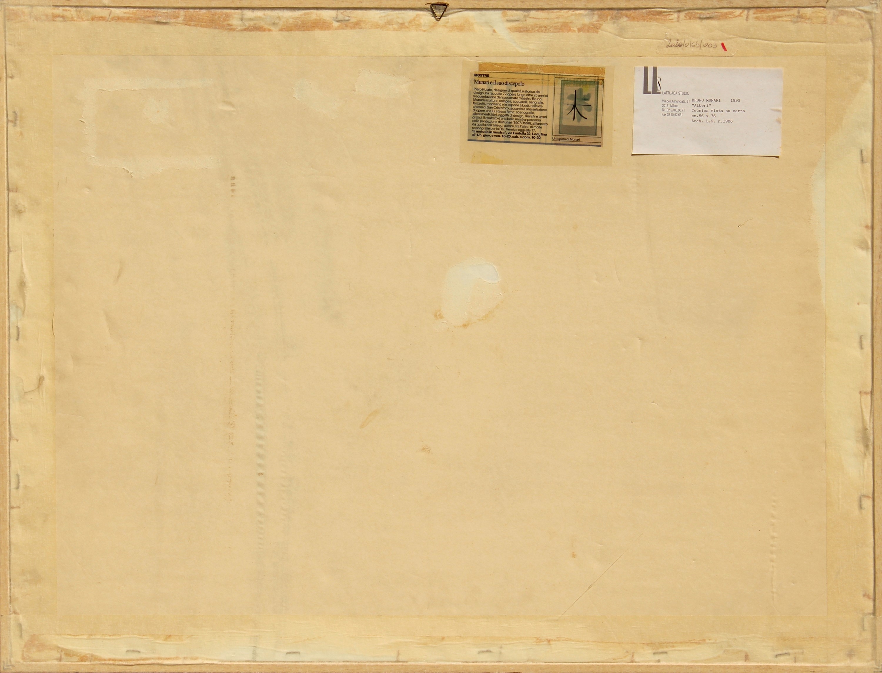 Artwork by Bruno Milano, Alberi, Made of mixed media on cardboard