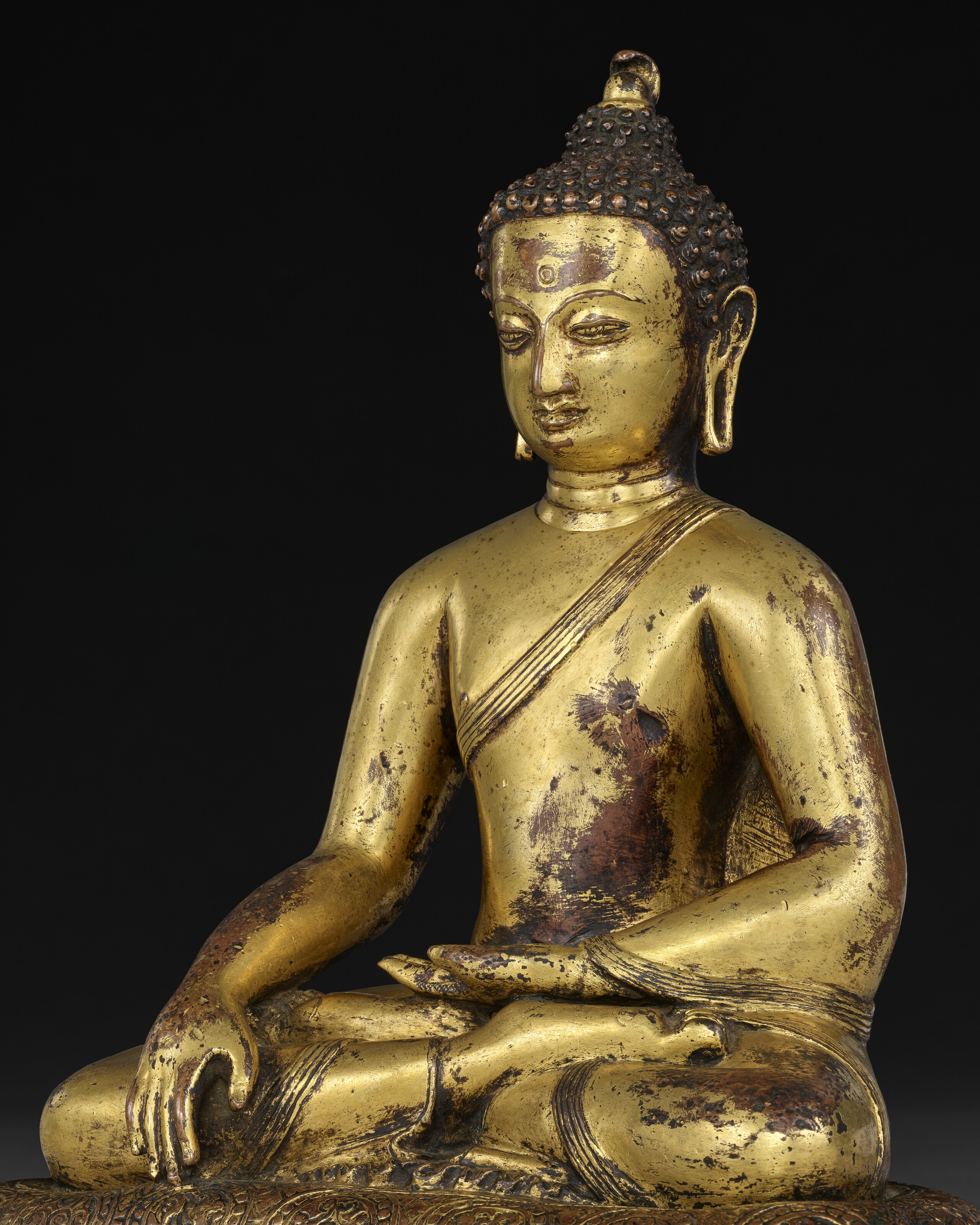 Nepalese School, 8th Century | A GILT COPPER FIGURE OF SHAKYAMUNI ...