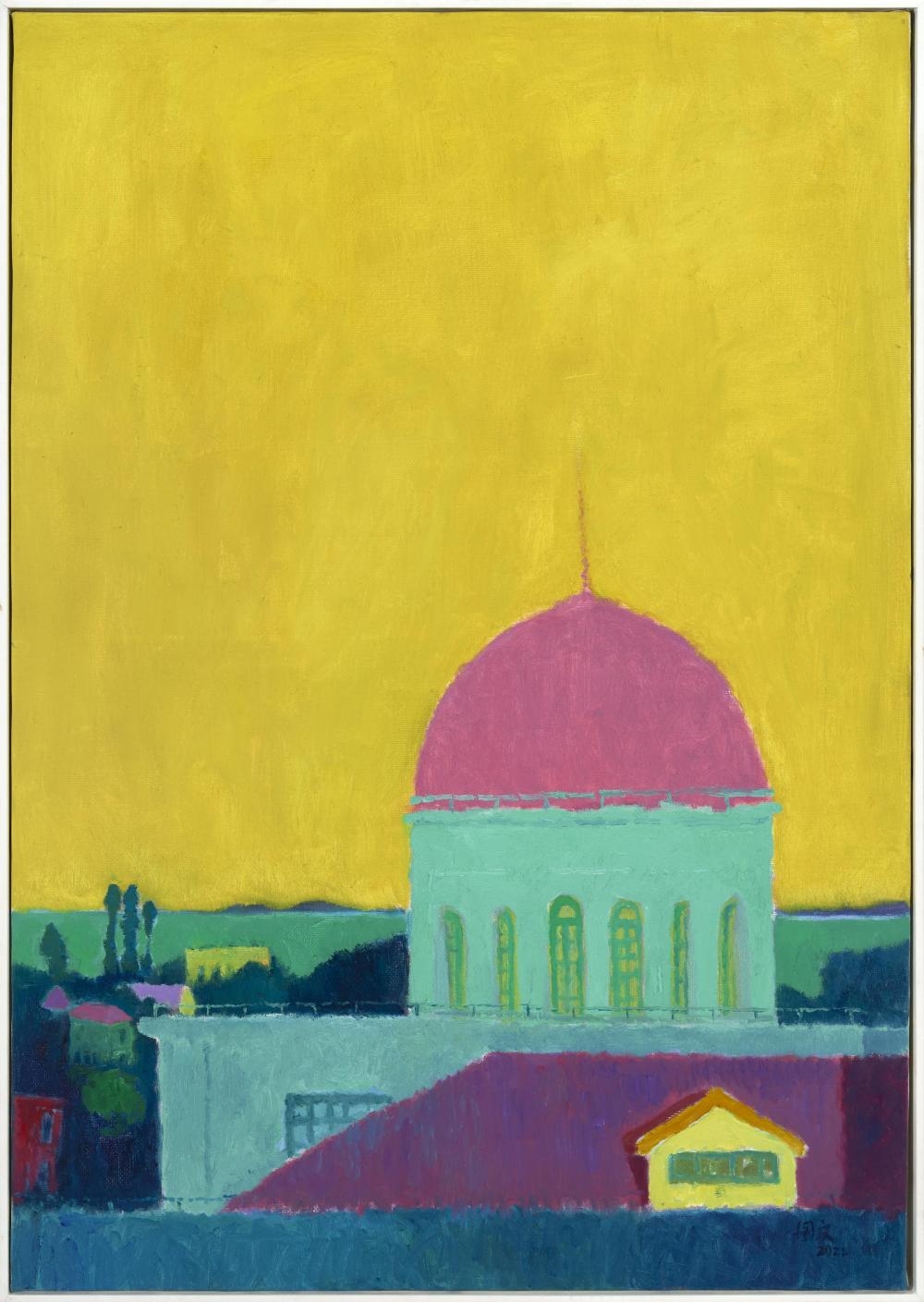 Artwork by Guoqing Yao, Yellow, Made of Oil On Canvas