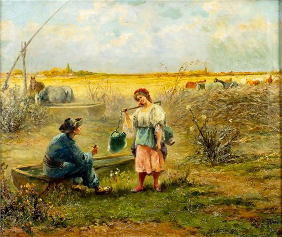 Farm Scene - Hungarian School, 20th Century