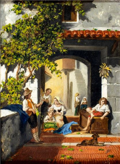 Courtyard Scene - G Joli