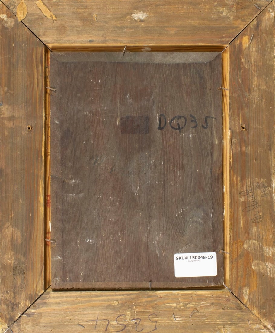 Artwork by G Joli, Courtyard Scene, Made of Oil On Board