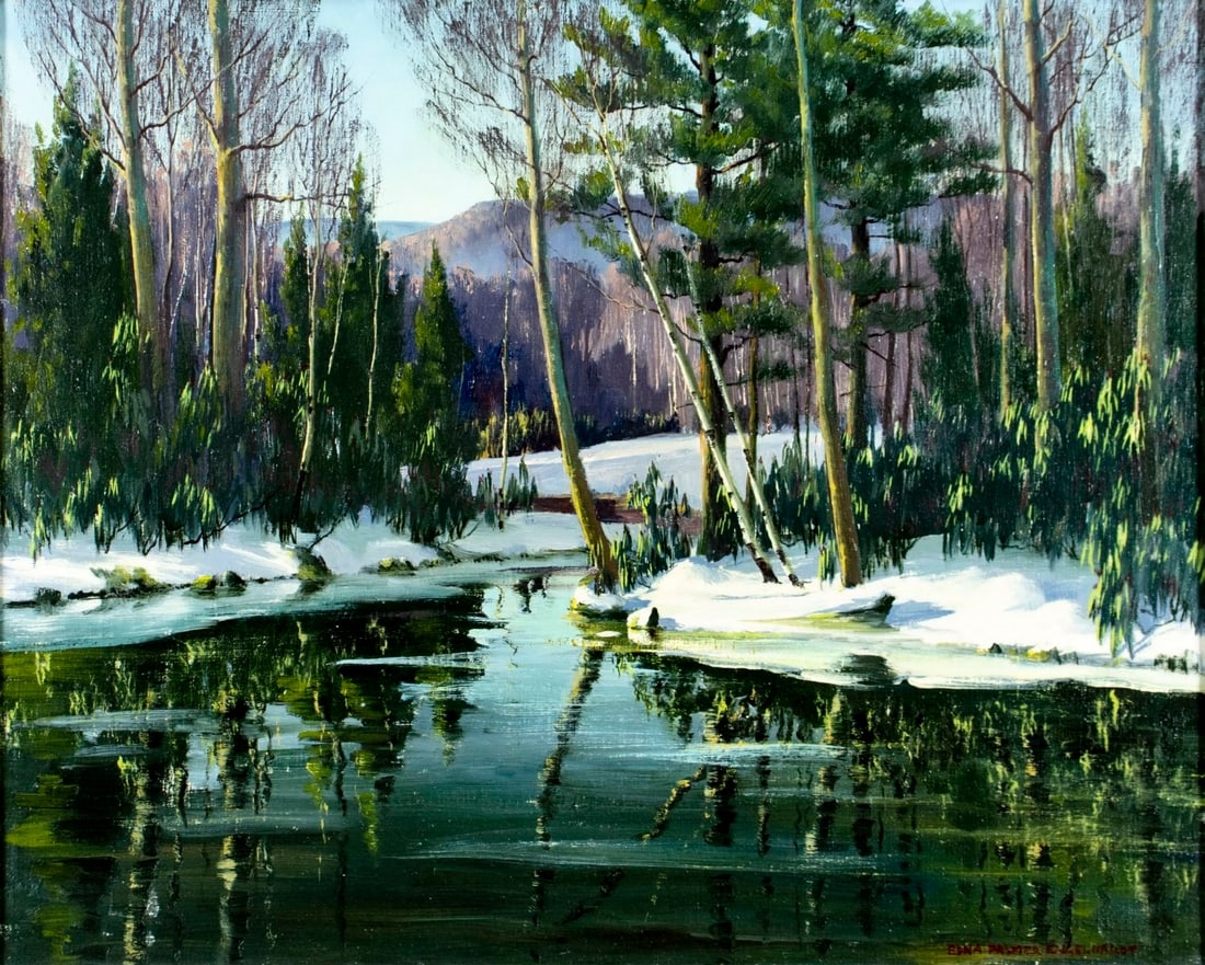 Edna Palmer Engelhardt | Winter Landscape with Creek | MutualArt