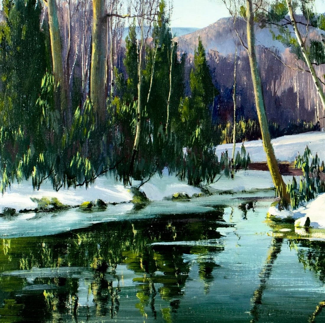 Edna Palmer Engelhardt | Winter Landscape with Creek | MutualArt