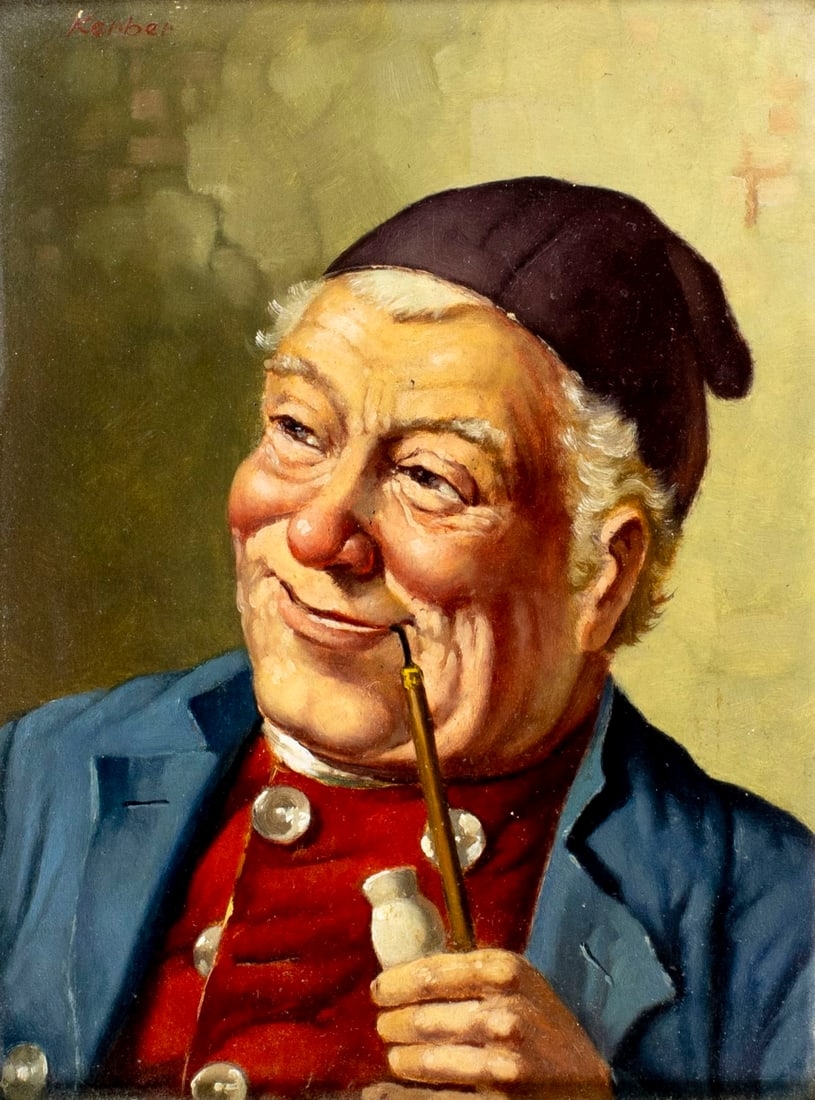 Hans Kerber | Portrait of Man with Pipe | MutualArt