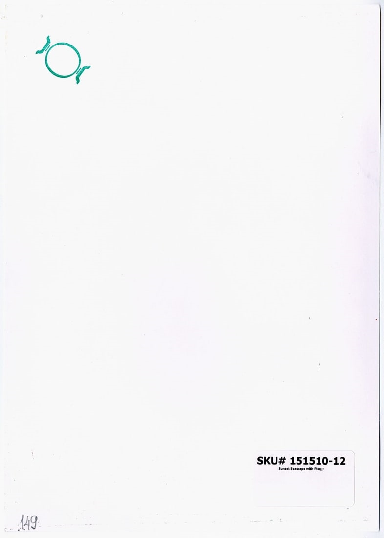 Artwork by Oleksandr Pukhno, Sunset Seascape with Pier, Made of Oil On Heavy Paper