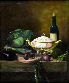 Tabletop Still Life - R Serrapica (american, 20 Century)