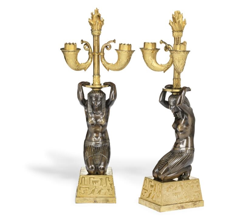 Artwork by Lucien-françois Feuchère, Retour d'Egypte, Made of Gilt And Patinated Bronze