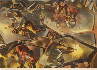 Shipbuilding on the Clyde - Burners - Stanley Spencer