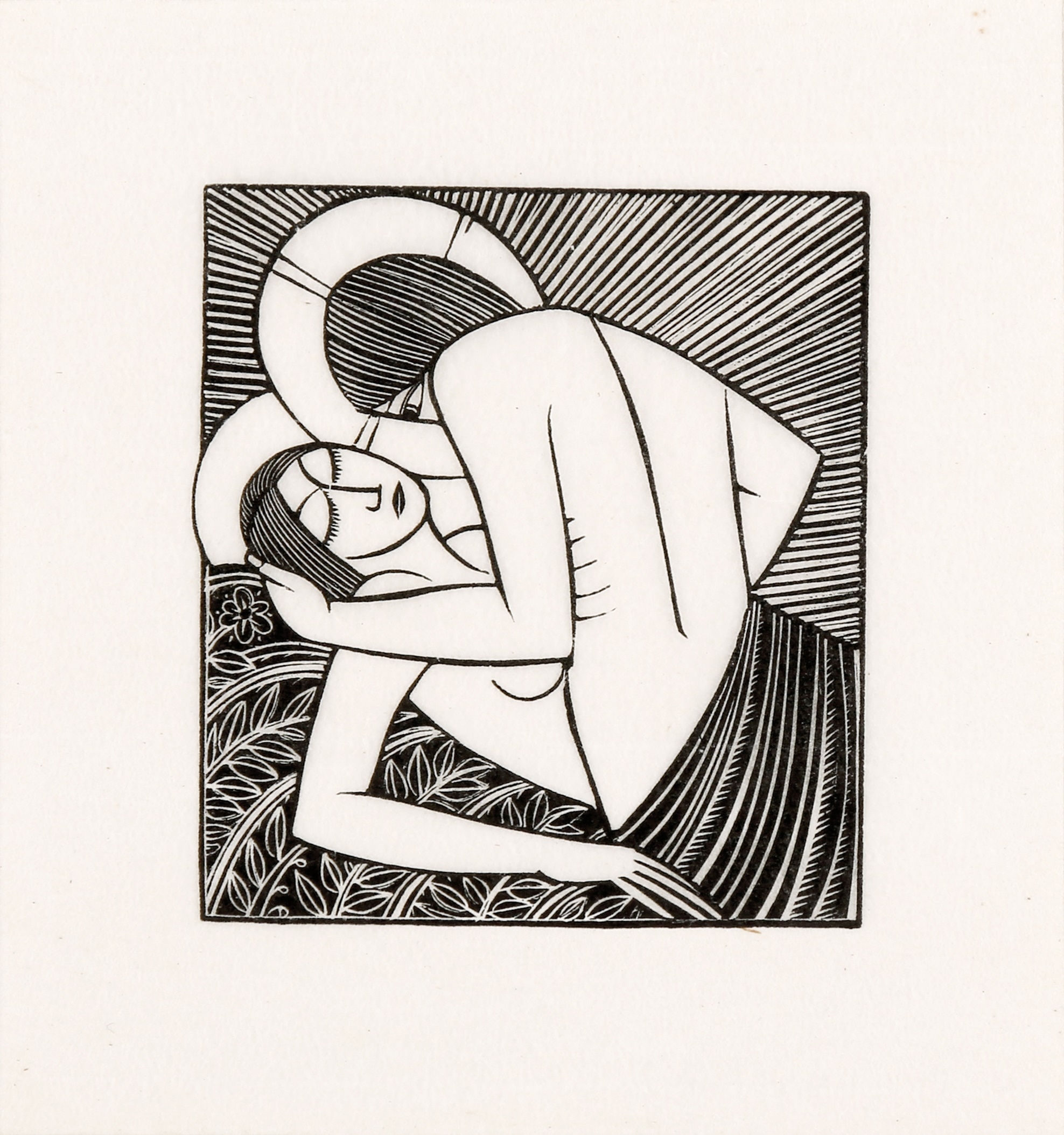 Artwork by Eric Gill, Ibi Dabo Tibi; Girl Sleeping; Stay Me With Apples; My Love among the Lilies, Made of Wood Engravings