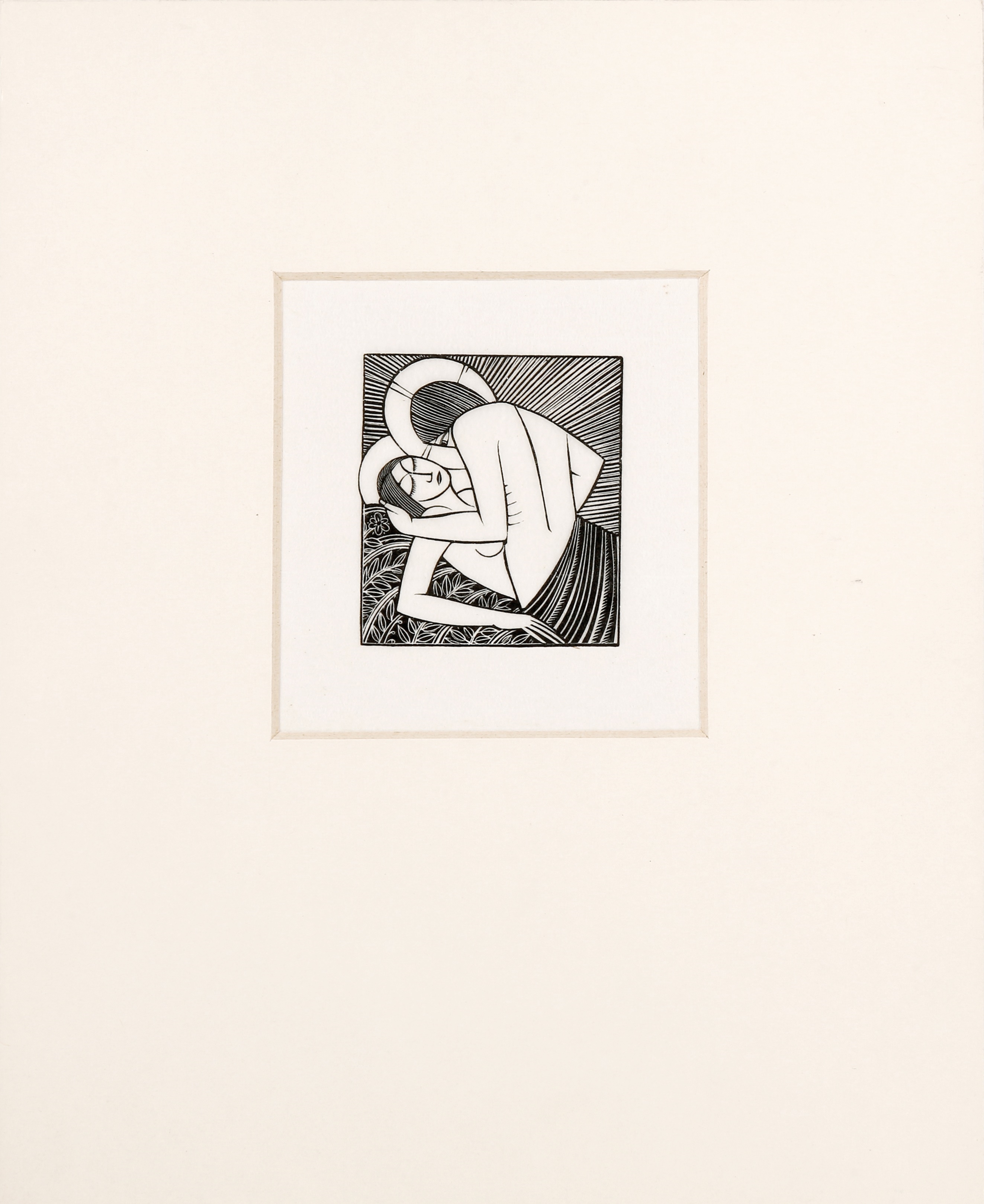 Artwork by Eric Gill, Ibi Dabo Tibi; Girl Sleeping; Stay Me With Apples; My Love among the Lilies, Made of Wood Engravings