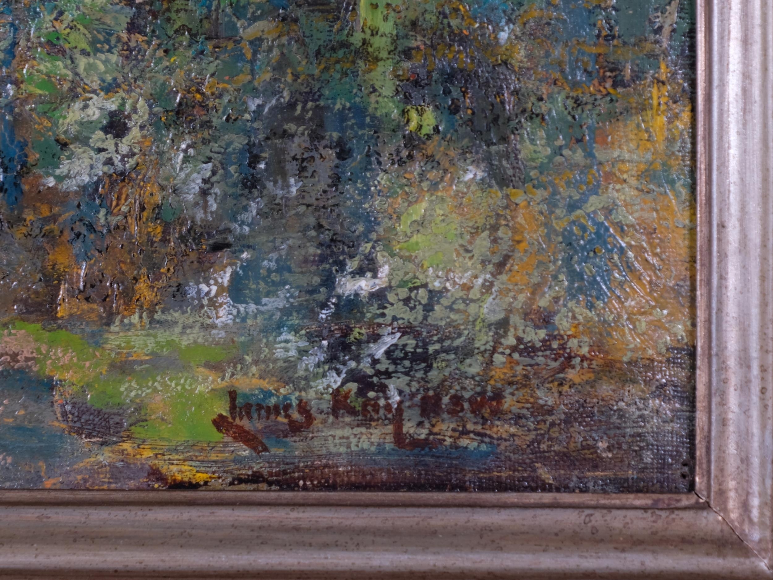 Artwork by James Kay, 2 girls with geese, Made of Oil On Canvas