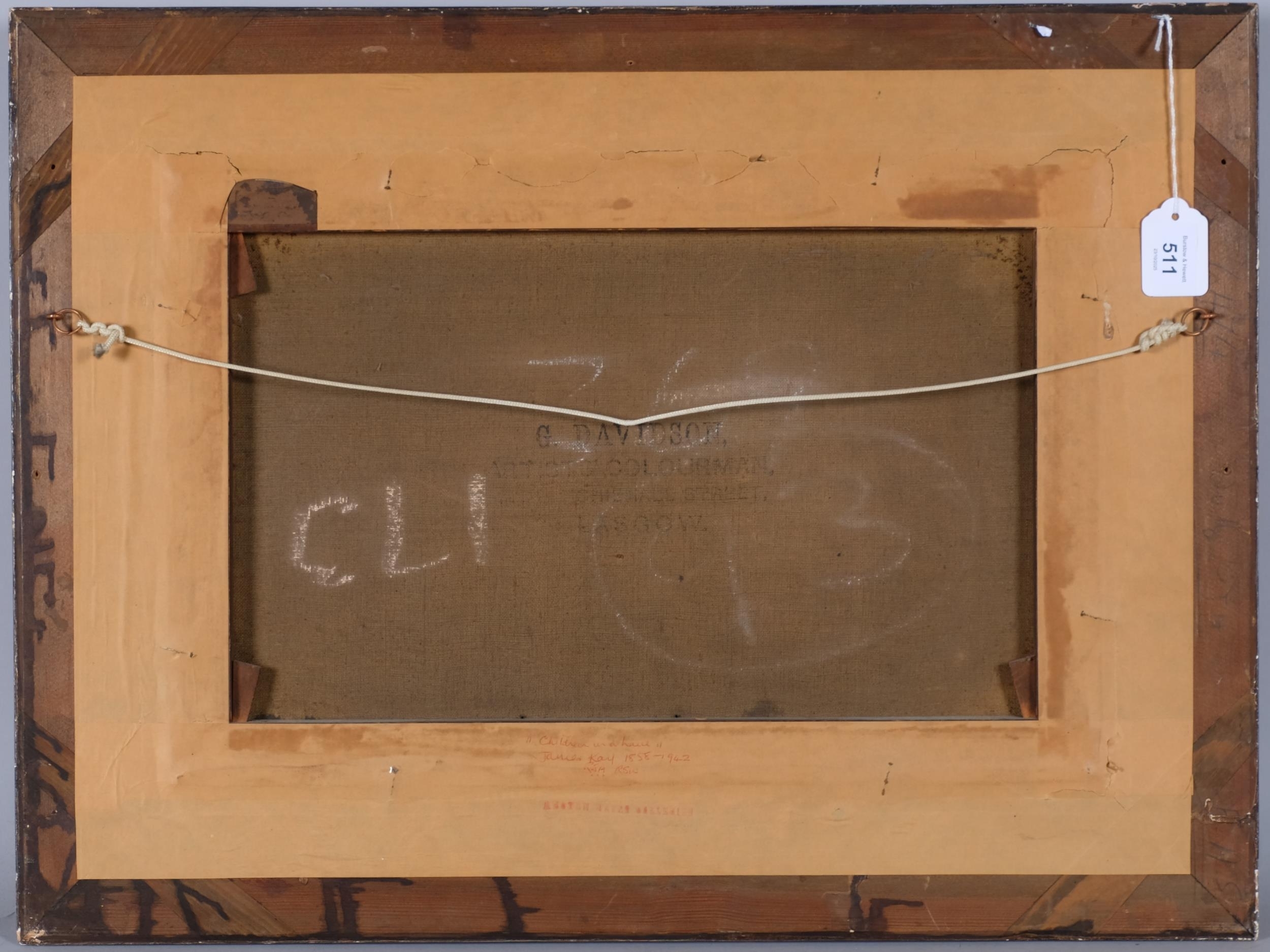 Artwork by James Kay, 2 girls with geese, Made of Oil On Canvas