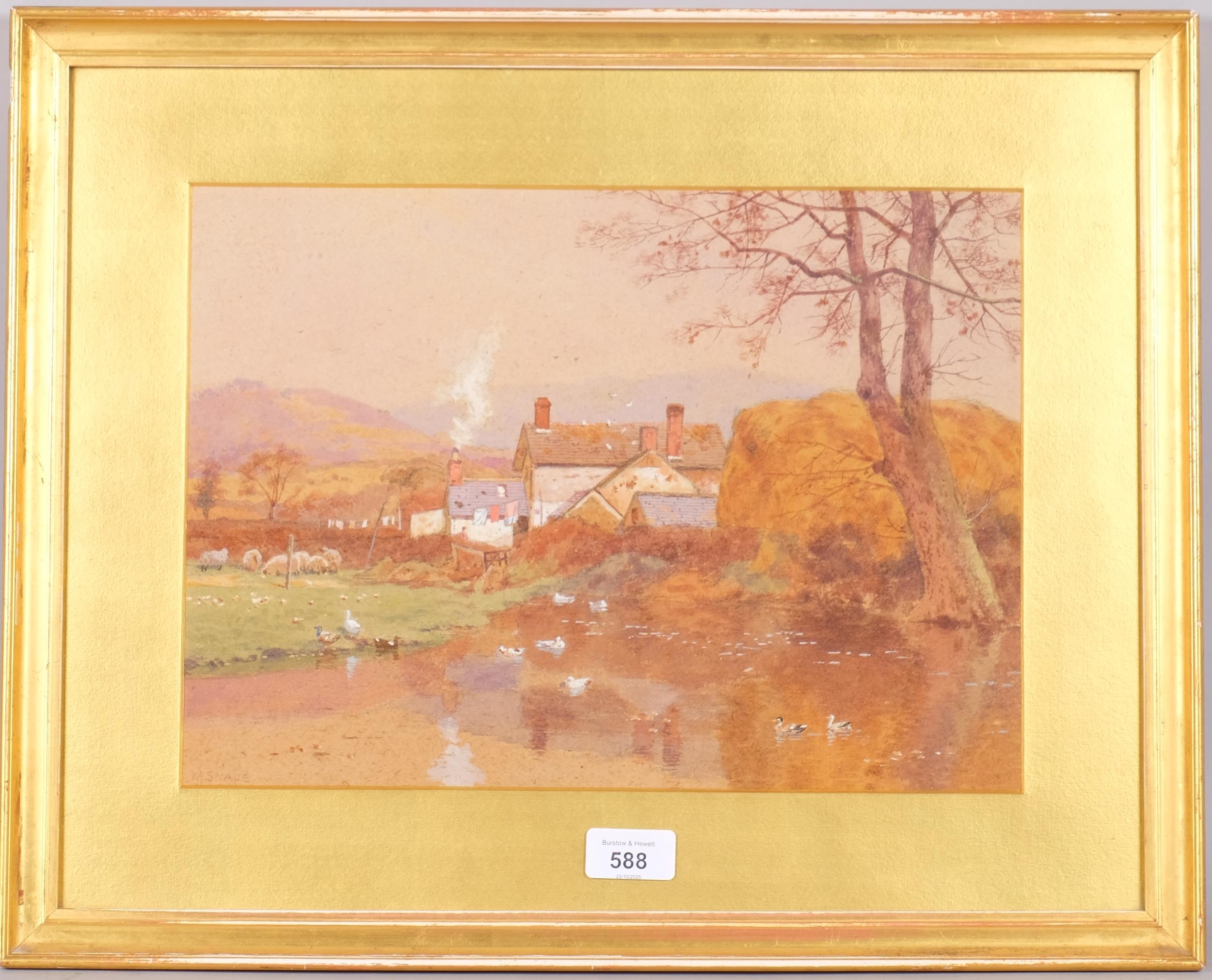 Artwork by Martin Snape, farm scene, Made of Watercolour