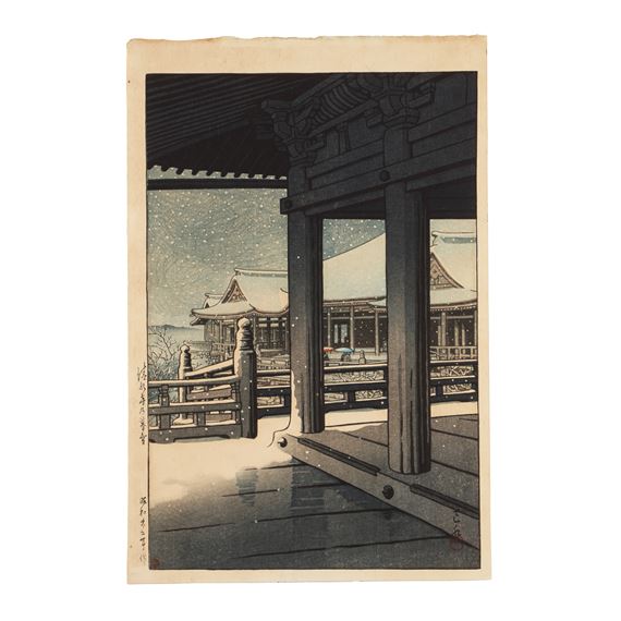 Kiyomizudera no bosetsu - Hasui Kawase