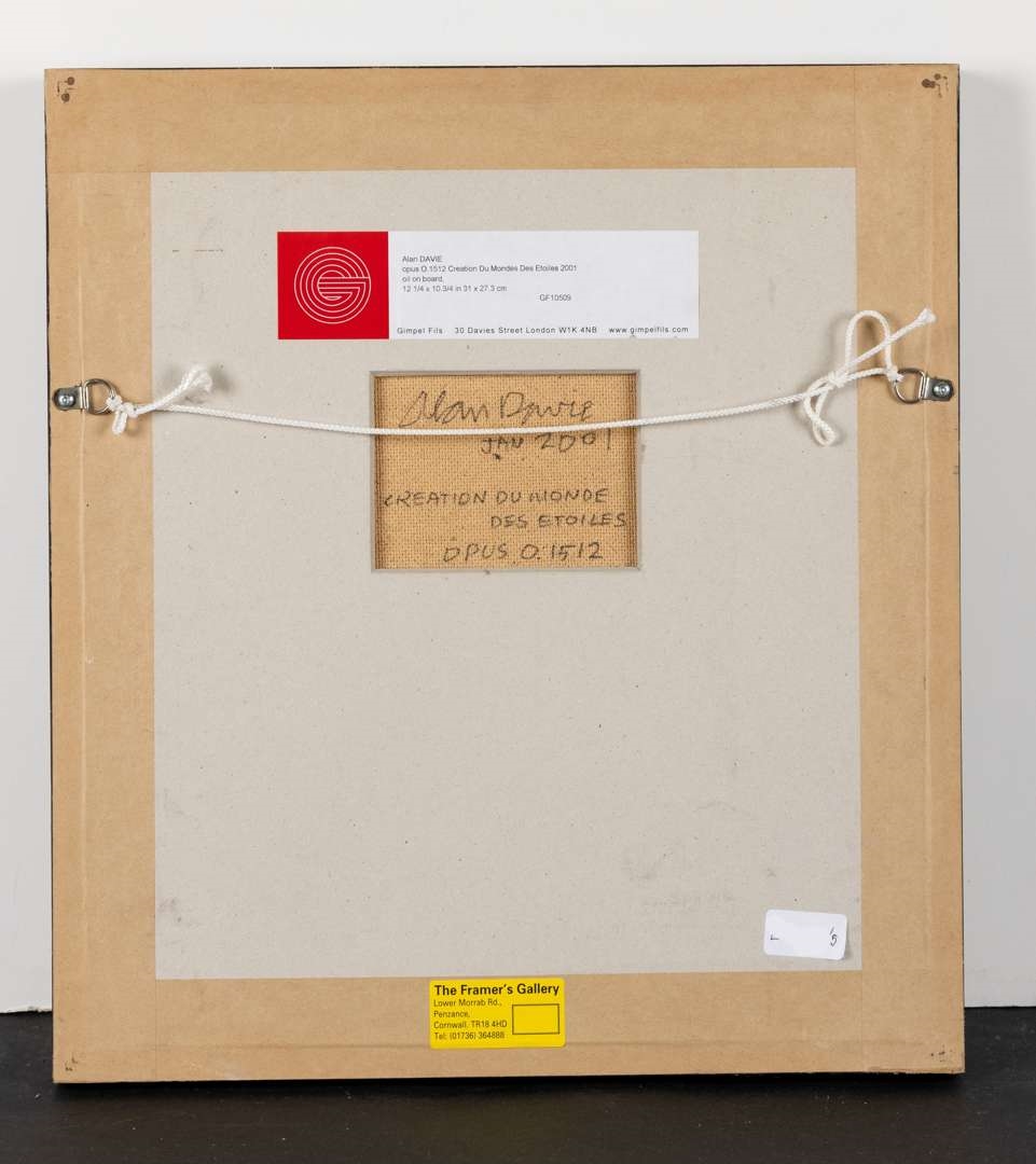 Artwork by Alan Davie, CREATION DU MONDES DES ETOILES, Made of Oil On Board