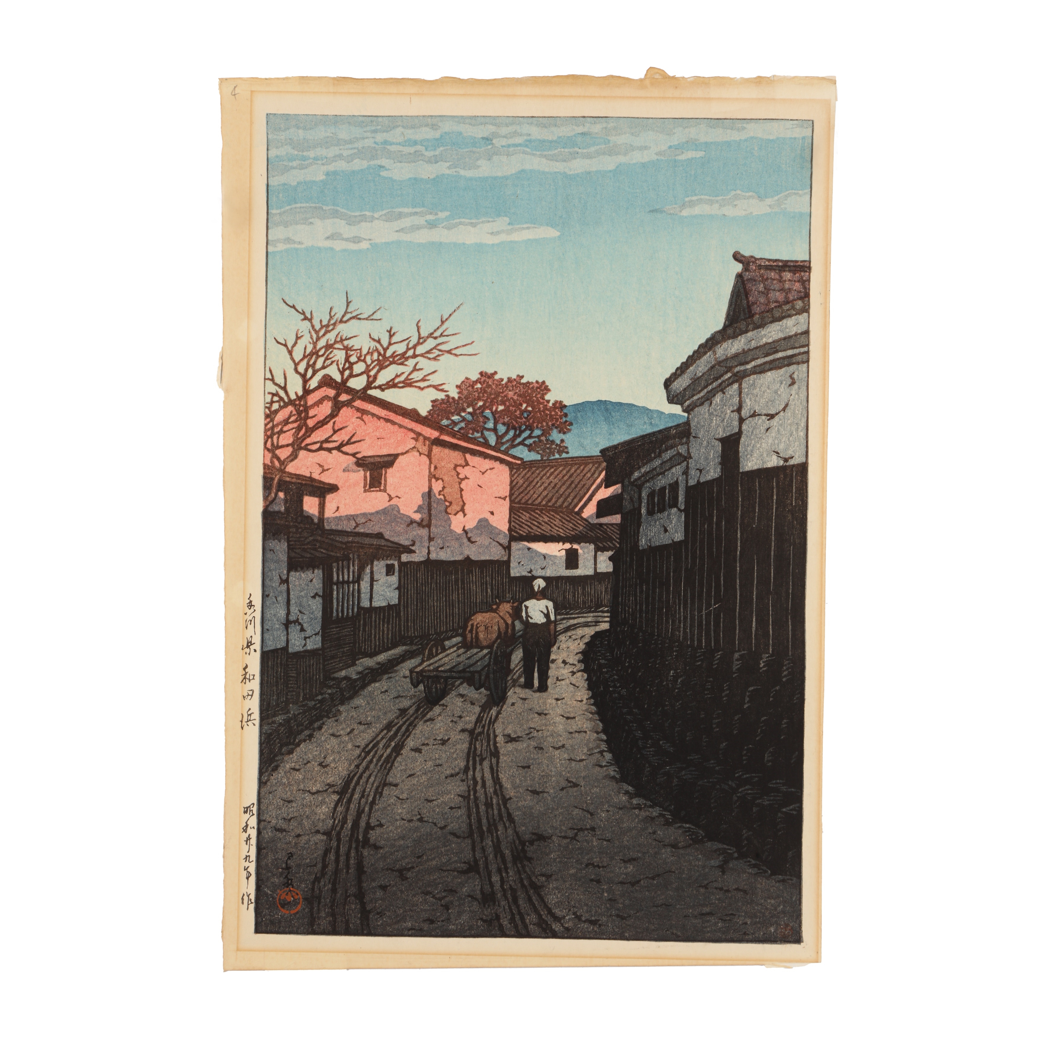 Artwork by Hasui Kawase, Kagawa-ken Wadahama, Made of Japanese Woodblock Print