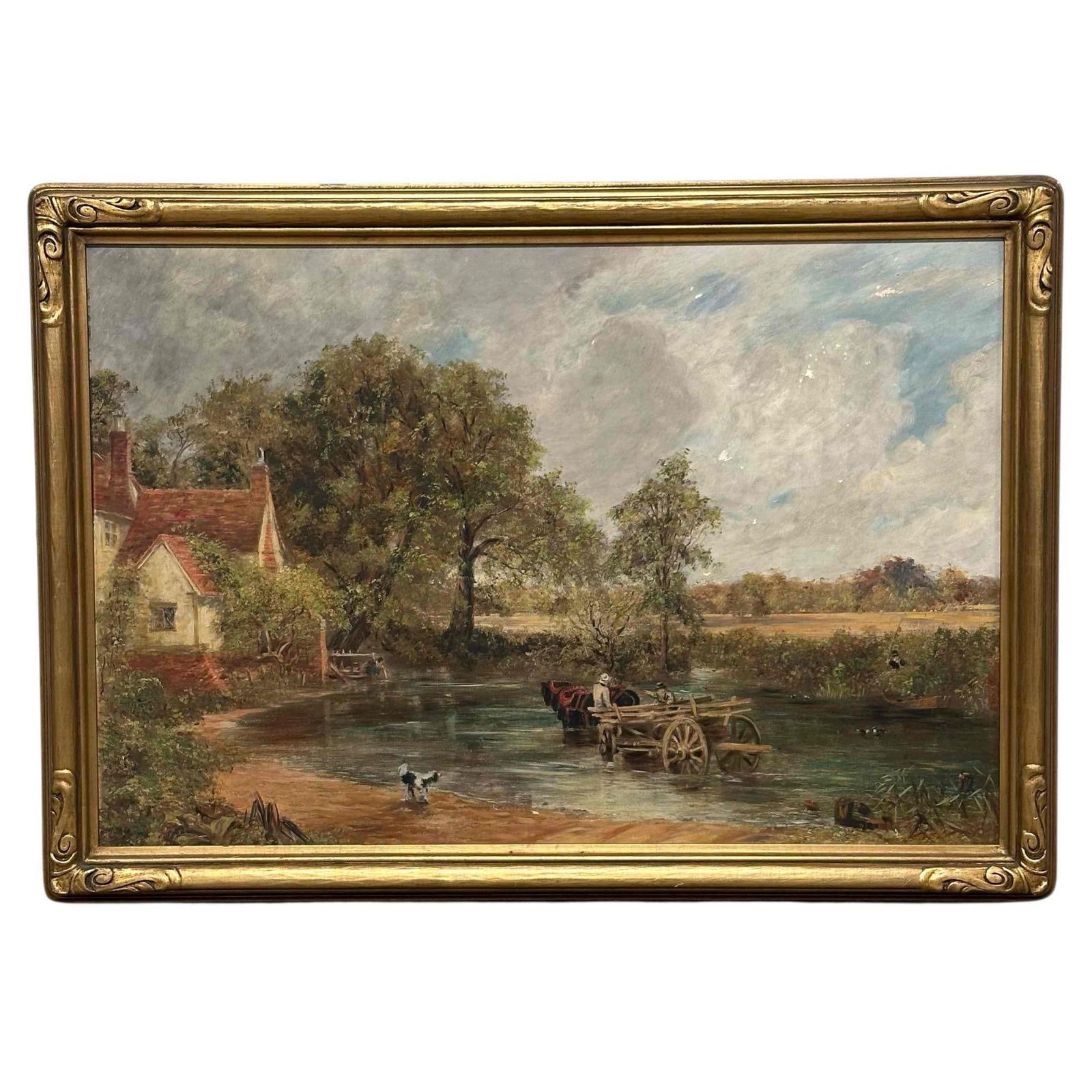 Artwork by John Constable, The Hay Wain, Made of Oil On Board