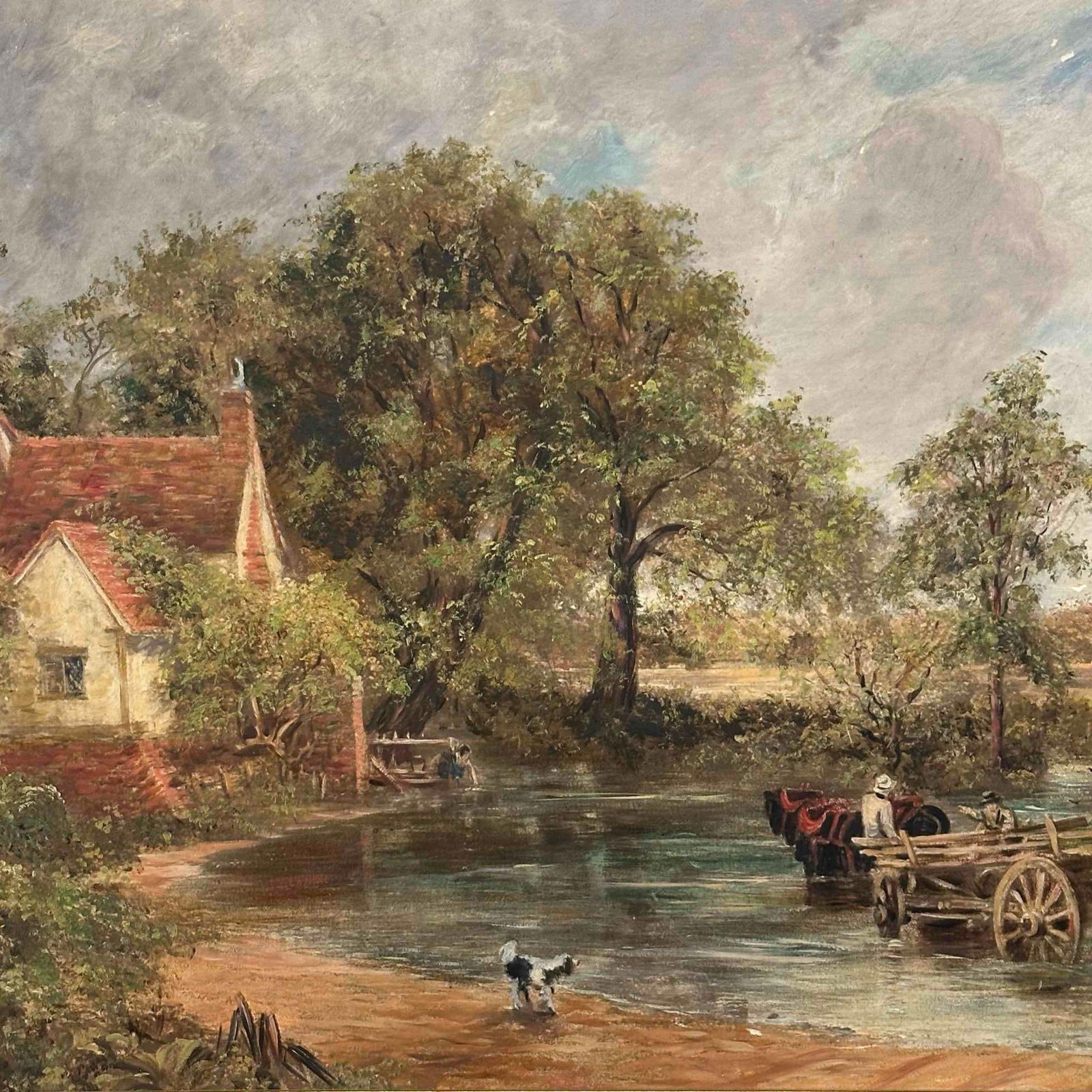 Artwork by John Constable, The Hay Wain, Made of Oil On Board