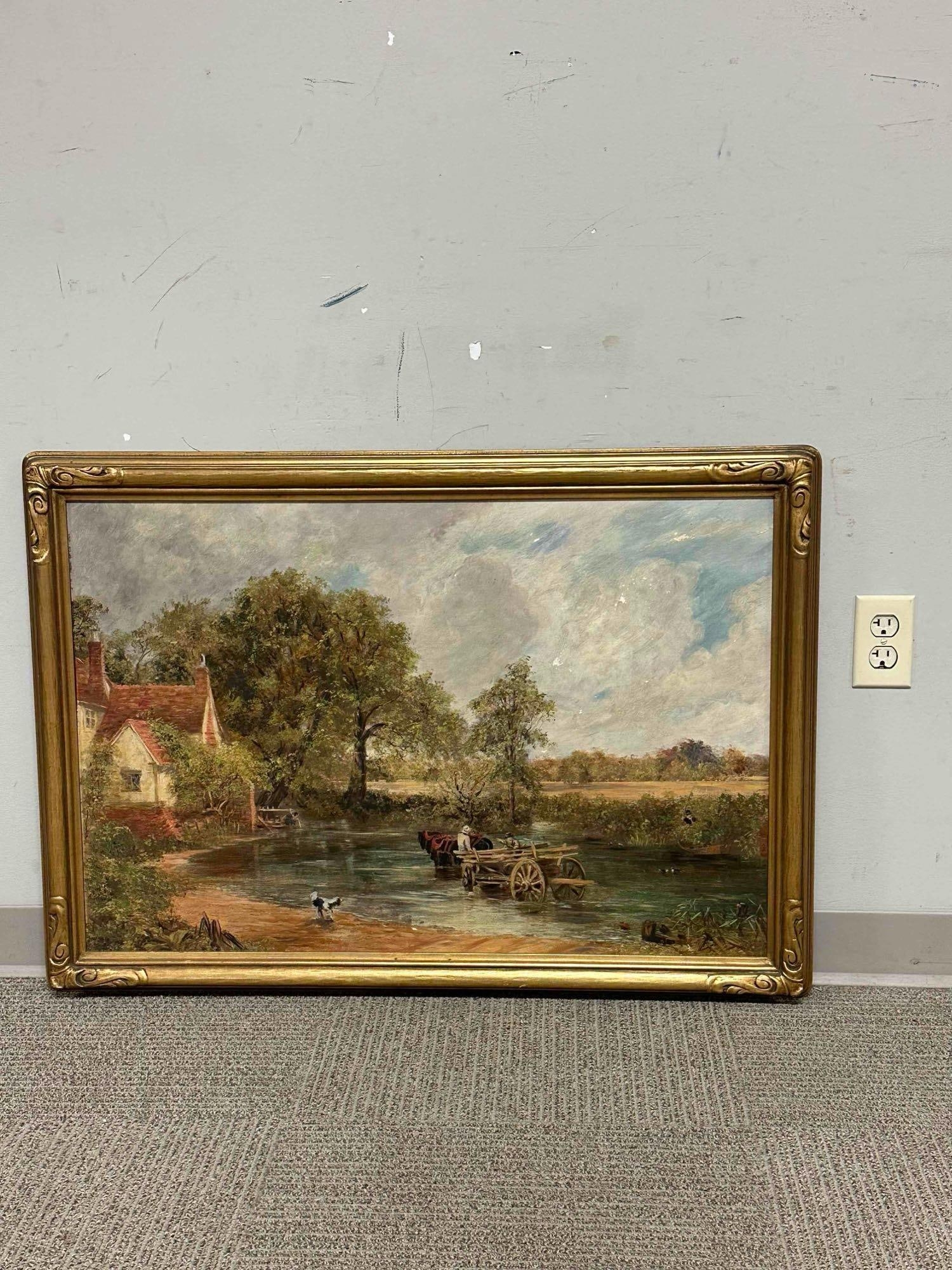 Artwork by John Constable, The Hay Wain, Made of Oil On Board