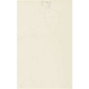 STANDING MALE NUDE - Henri Gaudier-Brzeska