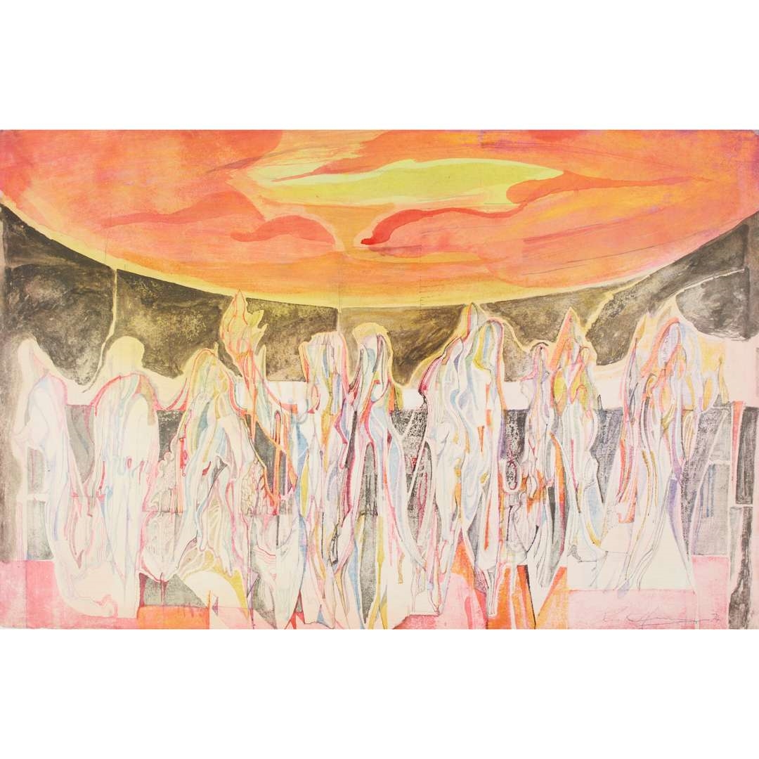 Artwork by Leslie Hurry, SIX LANDSCAPES, Made of Pen, Ink And Watercolour On Paper