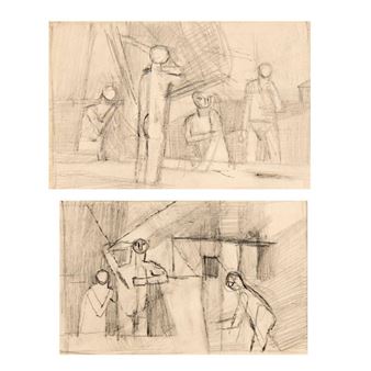 SKETCHES OF MEN BATHING - Keith Vaughan