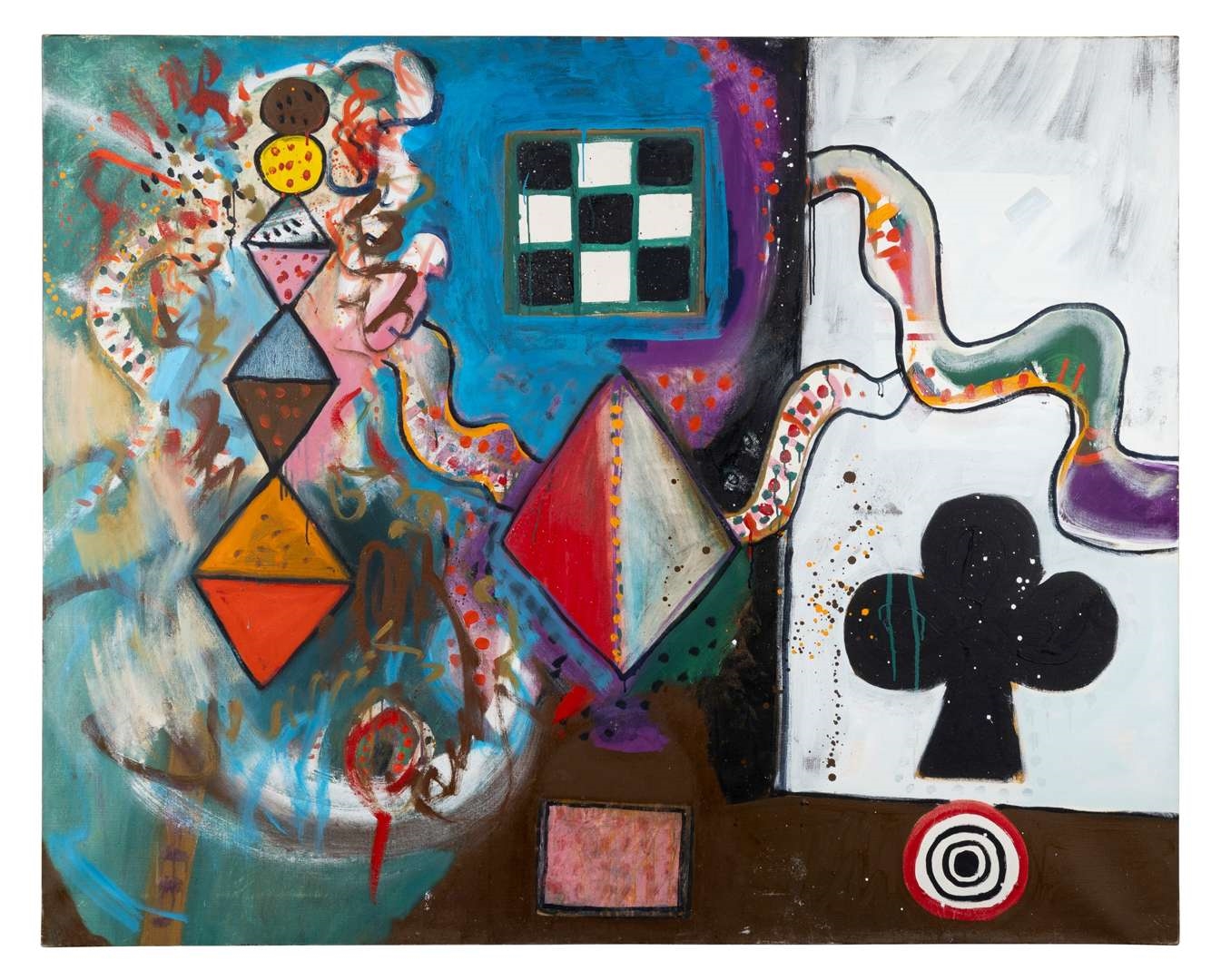 Artwork by Alan Davie, MIRACULOUS DIAMOND, Made of Oil On Canvas