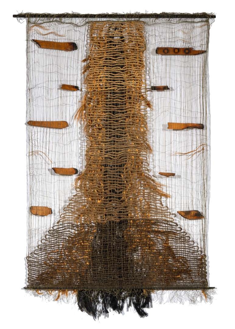 Artwork by Tadek Beutlich, Untitled, Made of Linen, Wool, Horses Hair And Wood