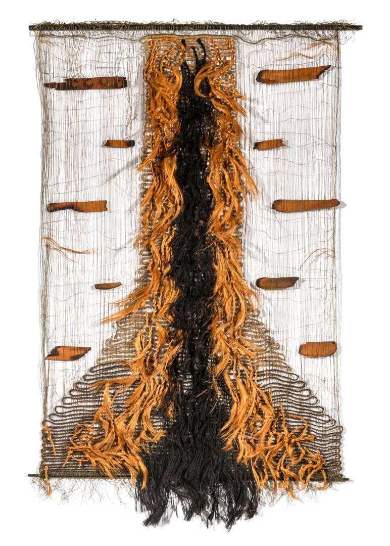 Artwork by Tadek Beutlich, Untitled, Made of Linen, Wool, Horses Hair And Wood