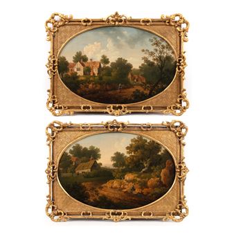 Landscapes with cottages - Arthur Nelson