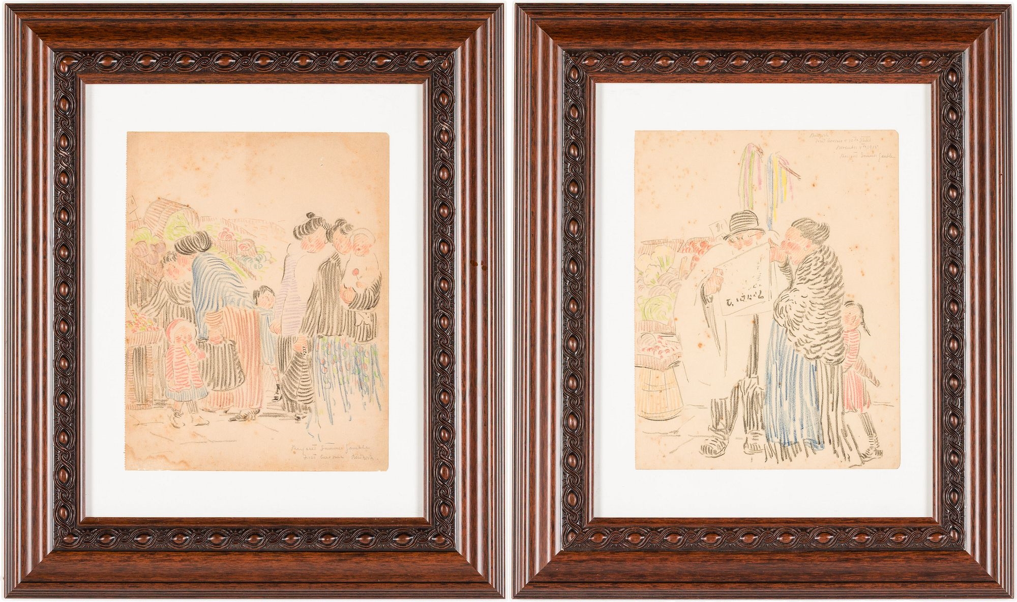 Artwork by Margaret Summer Gamble, Two Works, Made of Colored Pencil On Paper