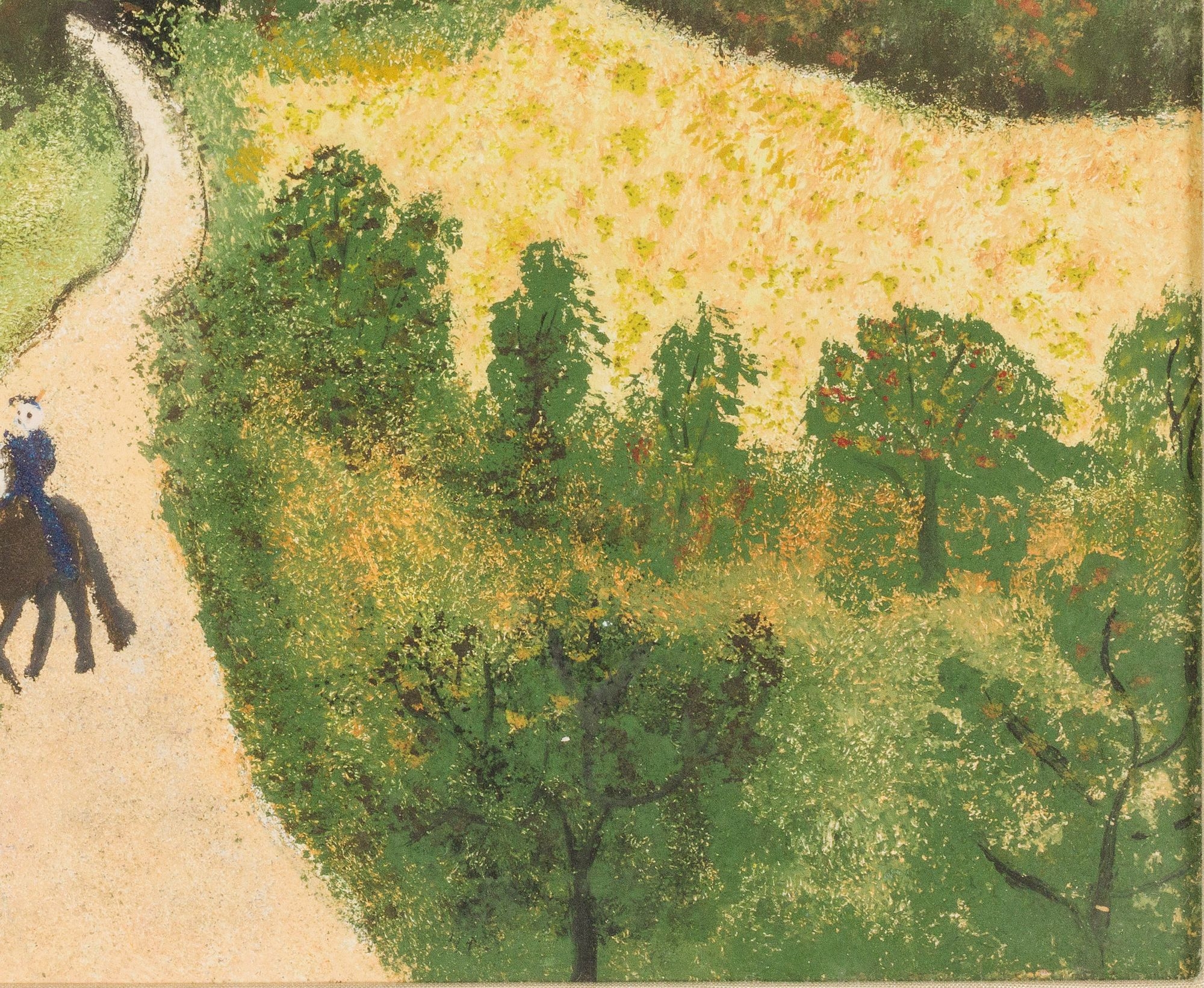 Artwork by Grandma Moses, The Country Road, Made of Oil On Masonite