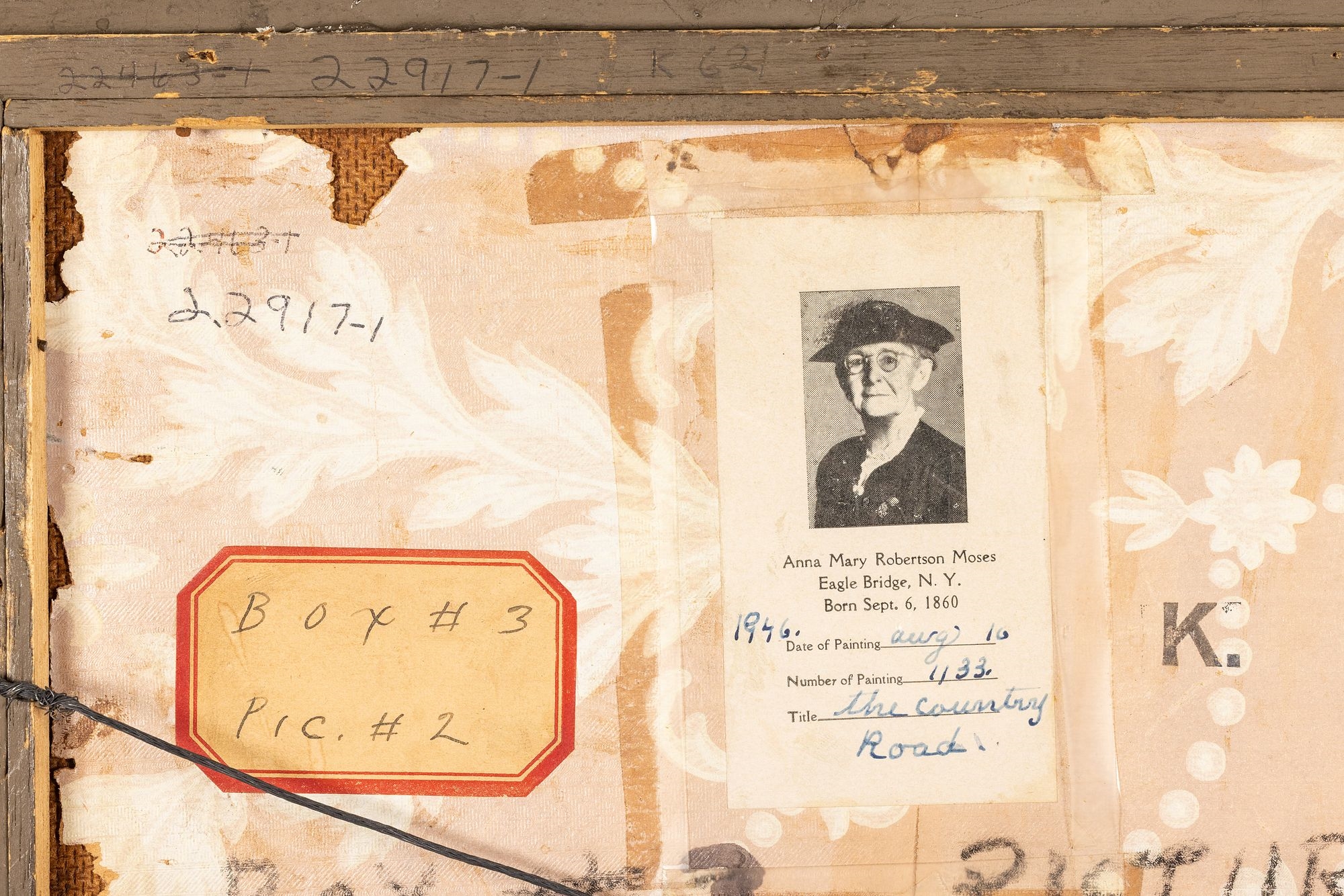 Artwork by Grandma Moses, The Country Road, Made of Oil On Masonite