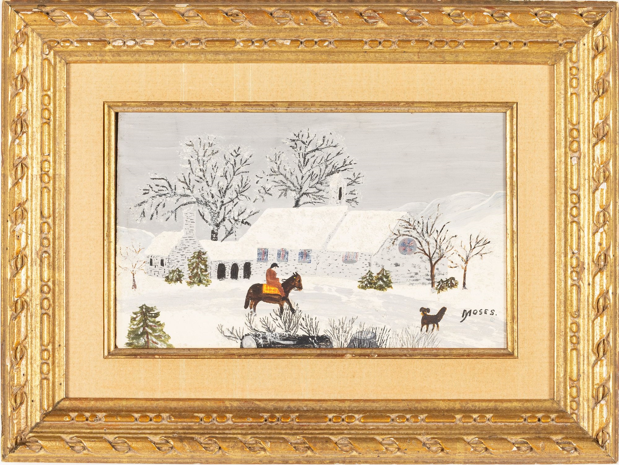 Artwork by Grandma Moses, No Game, Made of Oil On Masonite