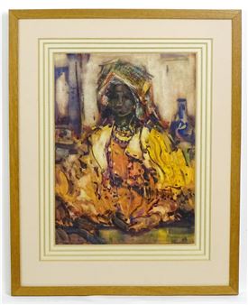 A portrait of an African woman - Alexander Charles Robinson