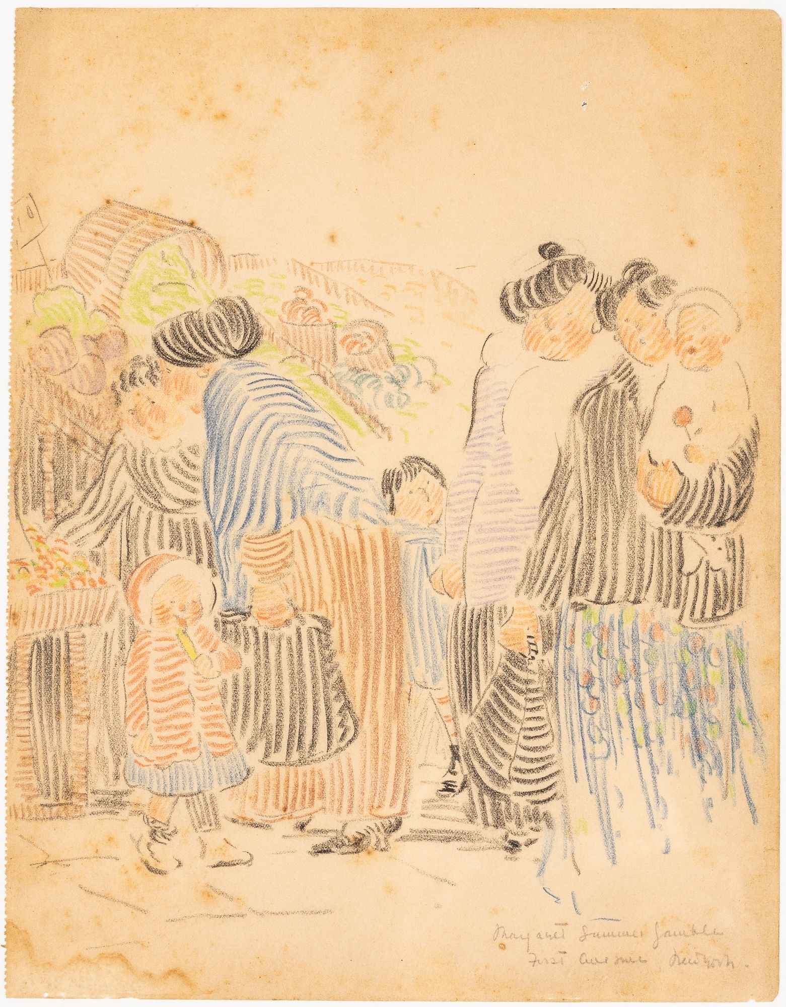 Artwork by Margaret Summer Gamble, Two Works, Made of Colored Pencil On Paper