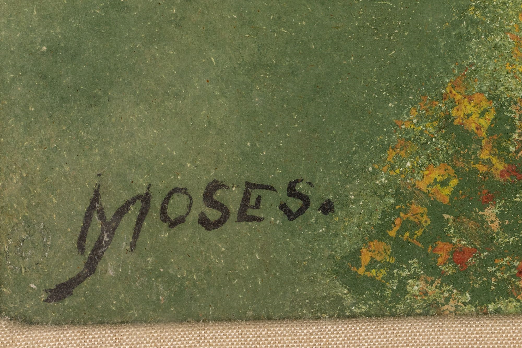 Artwork by Grandma Moses, The Country Road, Made of Oil On Masonite