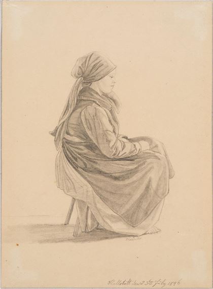 Sitzende Bäuerin - Ferdinand Georg Waldmüller