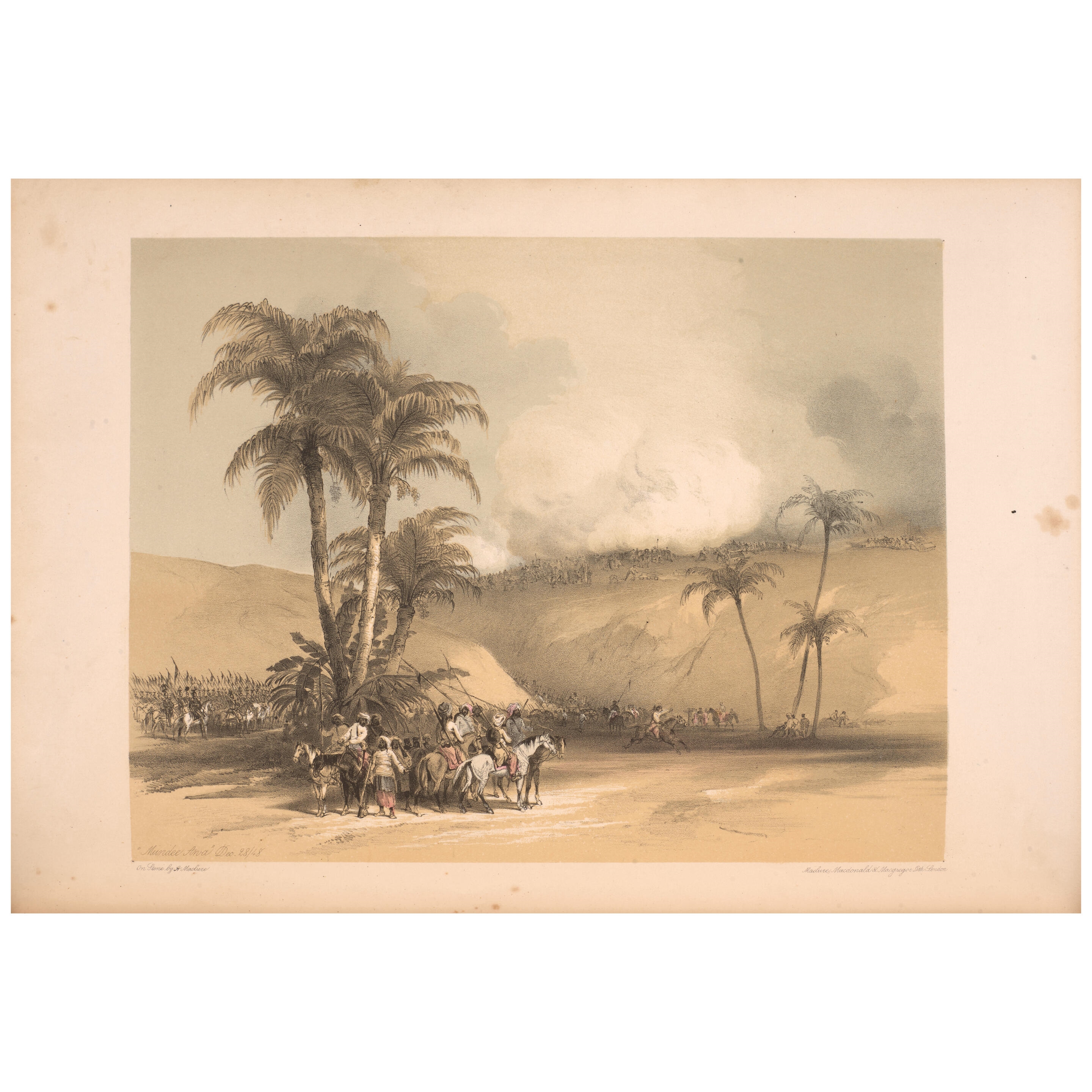 Artwork by John Dunlop, Mooltan, a Series of Sketches During and After the Siege. Being Twenty-One Drawings, from Sketches Taken on the Spot... with a Descriptive and Historical Account of the Siege. London: Wm. S. Orr, 1849, Made of lithographic plates