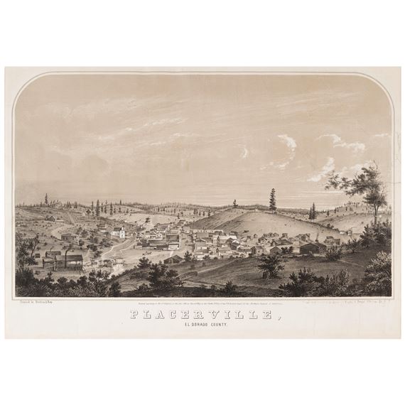 Placerville, El Dorado County. San Francisco: Davis & Roy, ca 1856 by Emil Dresel, Charles Conrad Kuchel, circa 1856