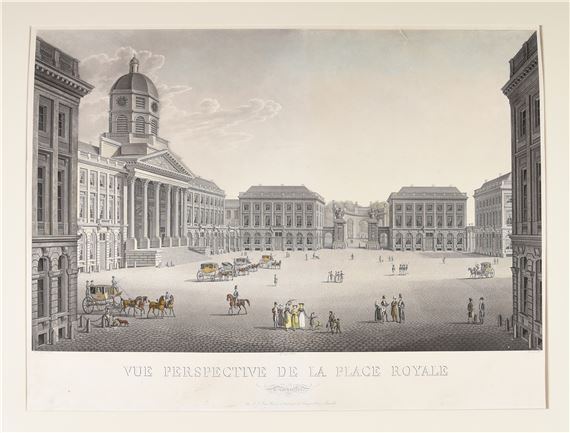 Vue perspective de la Place Royale à Bruxelles - Jean Baptiste Madou