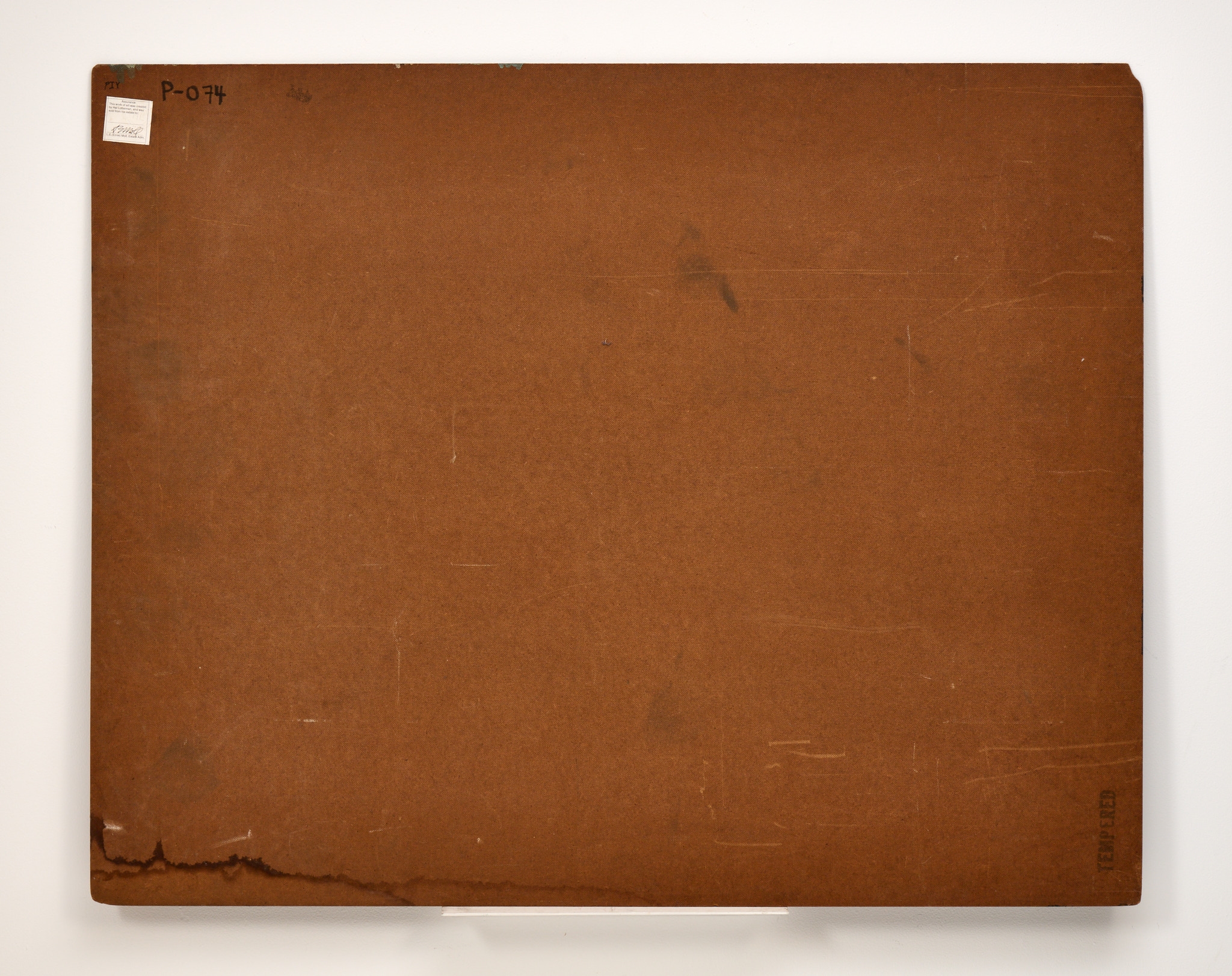 Artwork by Hal Lotterman, Untitled (Abstract with Saxophonist, Made of Oil On Masonite