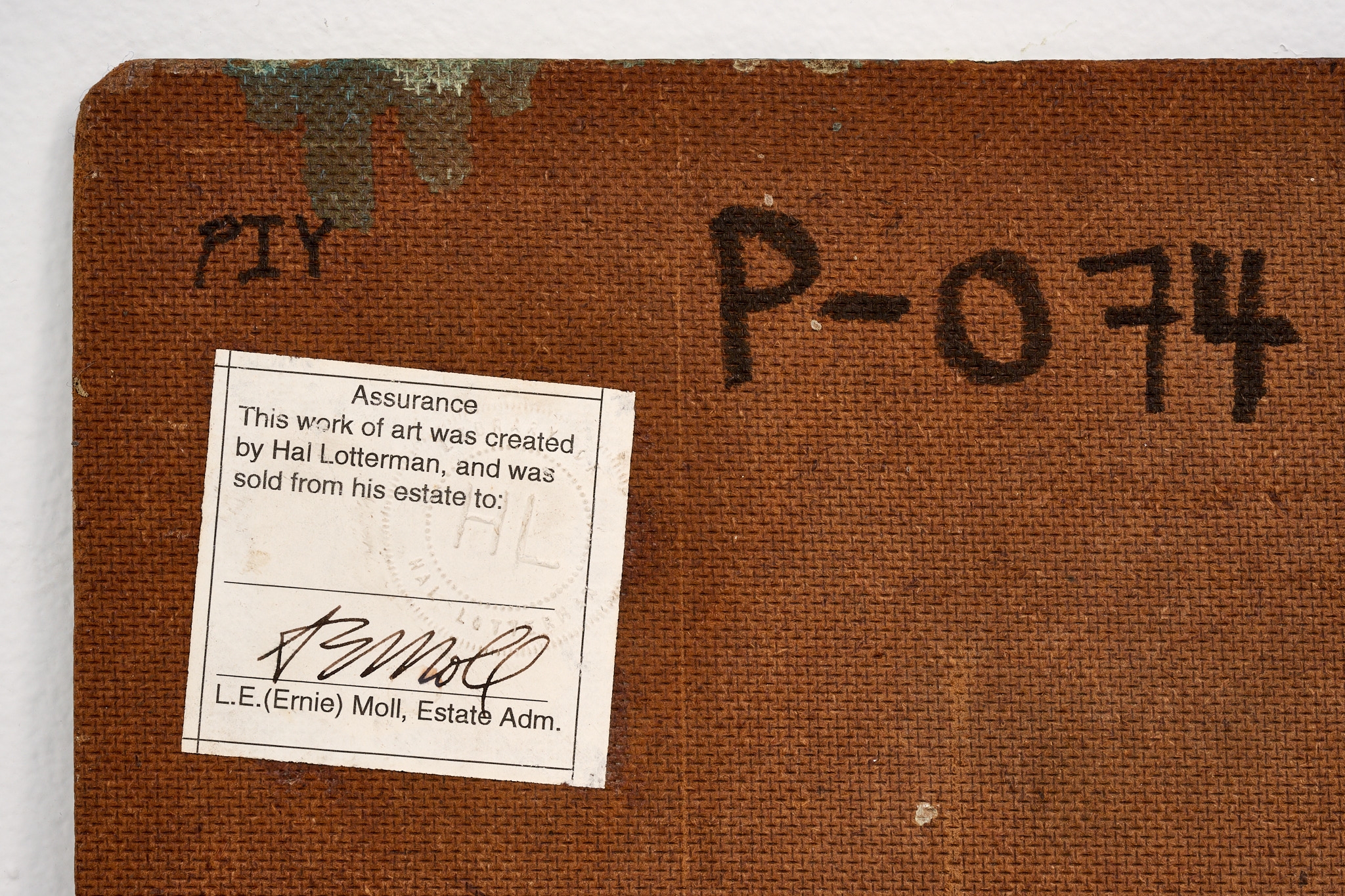 Artwork by Hal Lotterman, Untitled (Abstract with Saxophonist, Made of Oil On Masonite