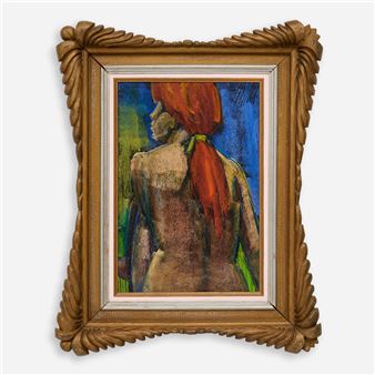 Seated Nude with Red Hair - Maurice Mann