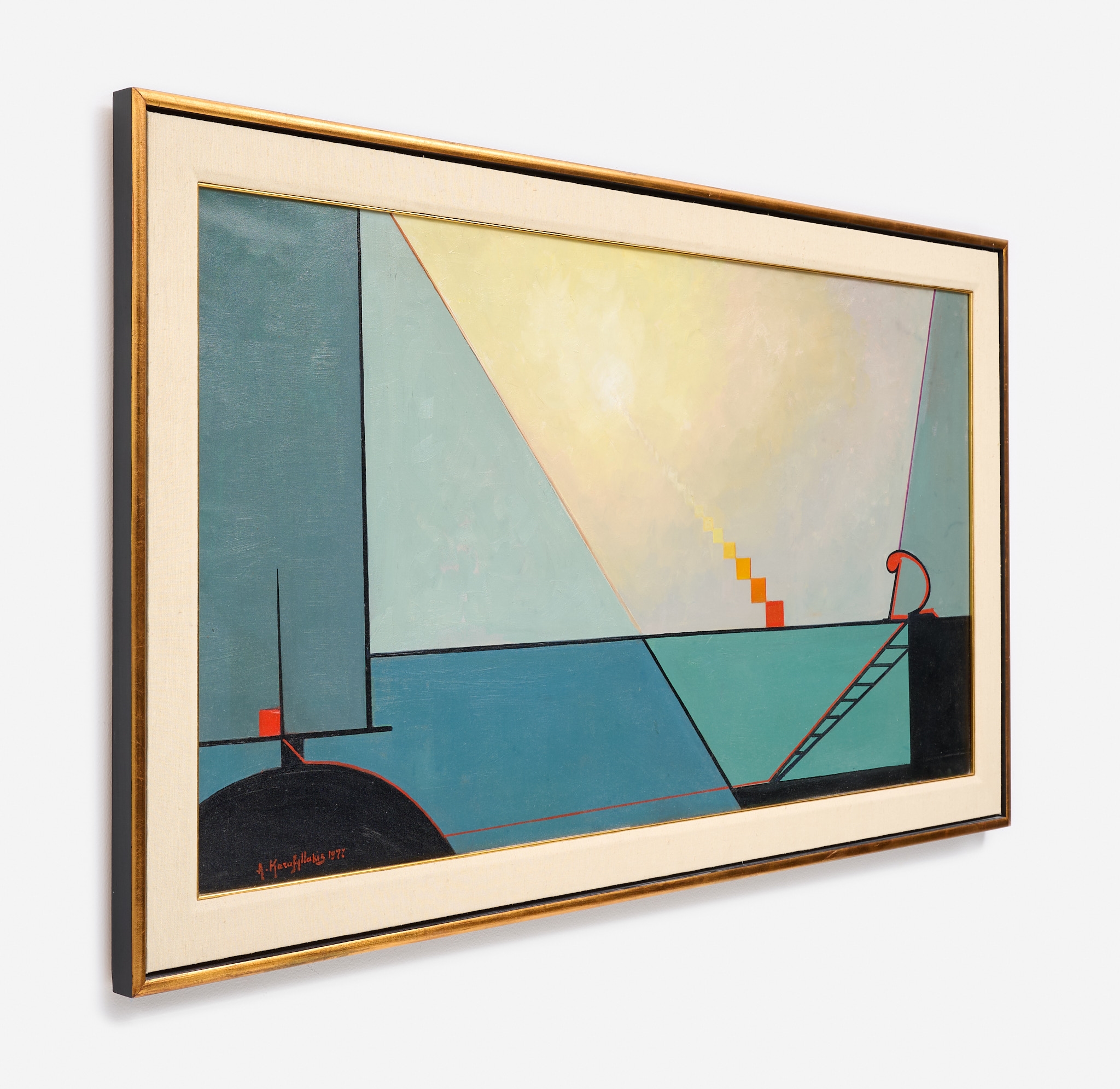 Artwork by Antonis Karafyllakis, Through the Shadows to the Light, Made of Oil On Canvas