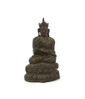 A Nepalese copper alloy figure of Vairocana - Nepalese School, 19th Century
