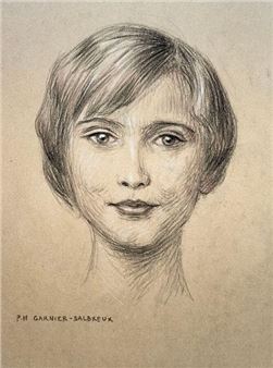 Portrait of a Young Woman - Pierre Henri Garnier-Salbreux